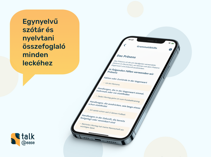 Talk@Ease angol és német beszédgyakorló mobilapp