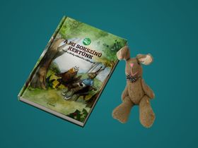 A mi sokszínű kertünk mesekönyv plüss figurával