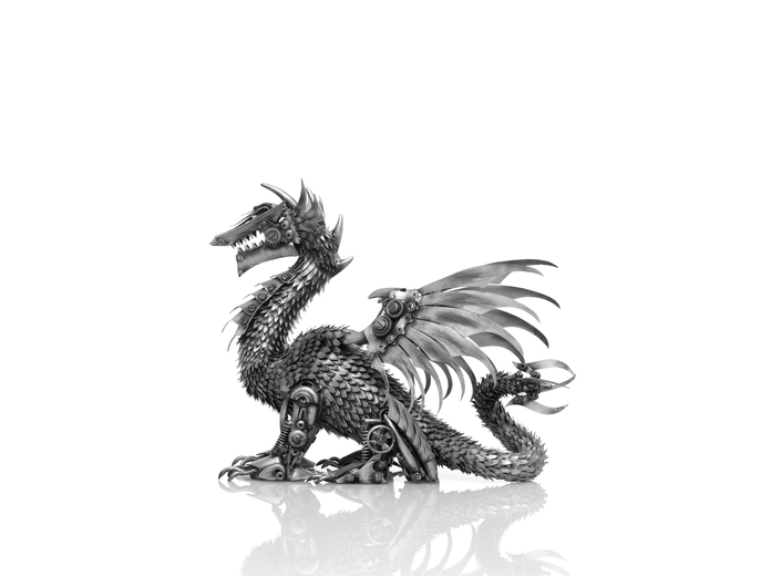 Elképesztő szobrok fémhulladékból - Zosky cyberpunk szoborkiállítása