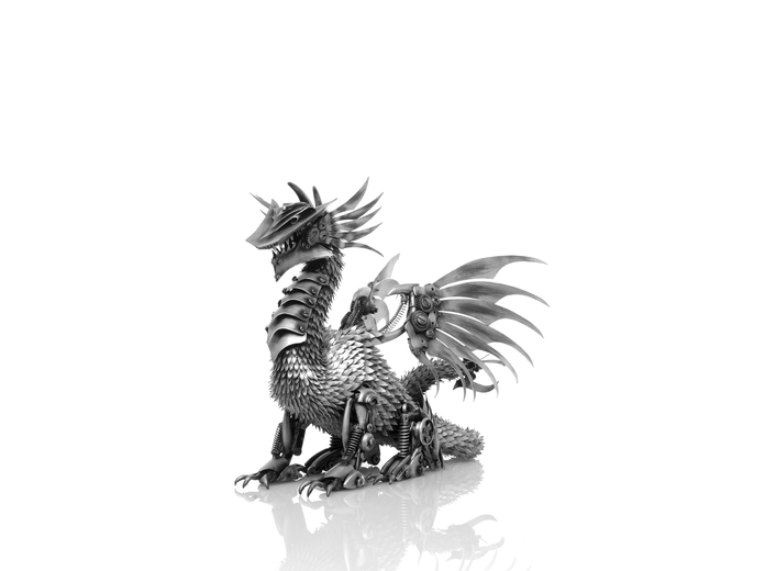 Elképesztő szobrok fémhulladékból - Zosky cyberpunk szoborkiállítása