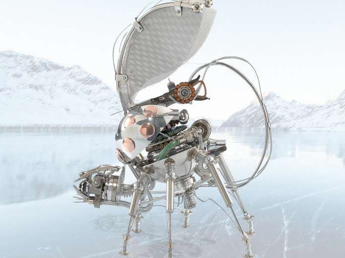 Elképesztő szobrok fémhulladékból - Zosky cyberpunk szoborkiállítása